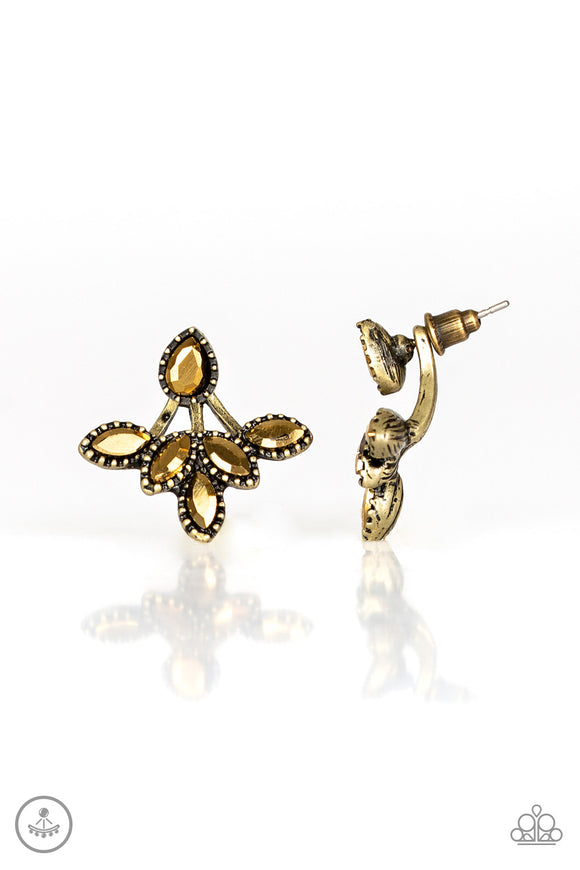 A Force To BEAM Reckoned With - Brass Paparazzi Earrings