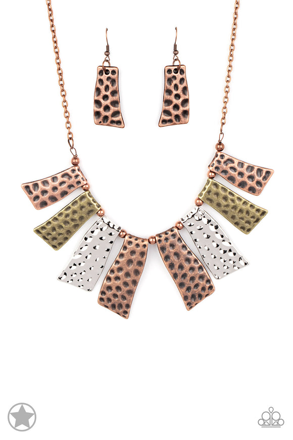 A Fan of the Tribe - Multi Paparazzi Blockbuster Necklace