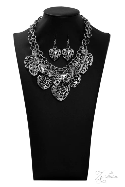 Cherish- Silver Paparazzi Zi Collection - Special Occasion Necklace Set