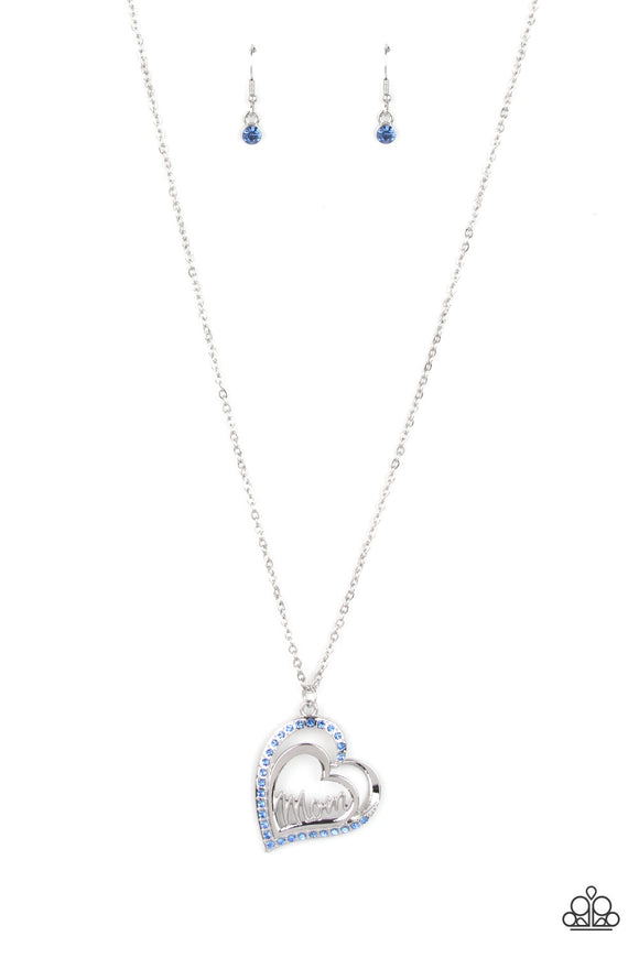 A Mothers Heart - Blue Paparazzi Necklace