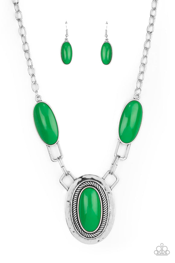 Count to TENACIOUS - Green Paparazzi Necklace