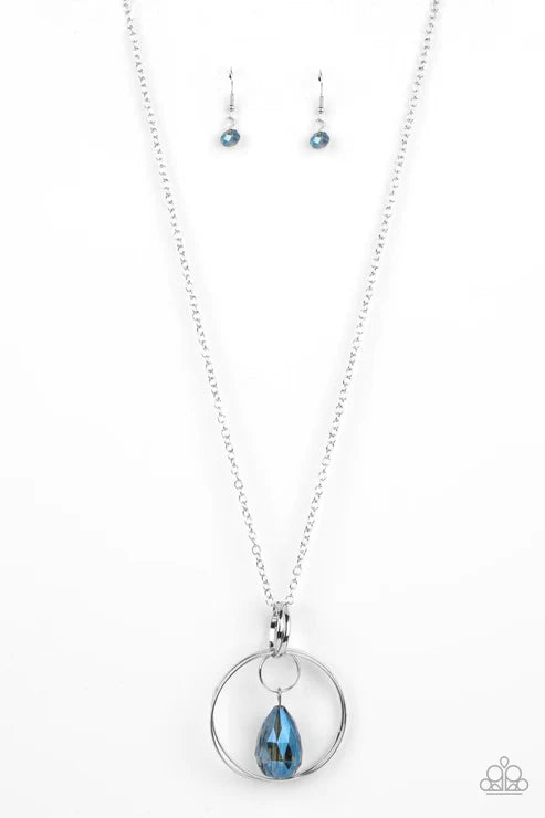 Swinging Shimmer - Blue Necklace Set