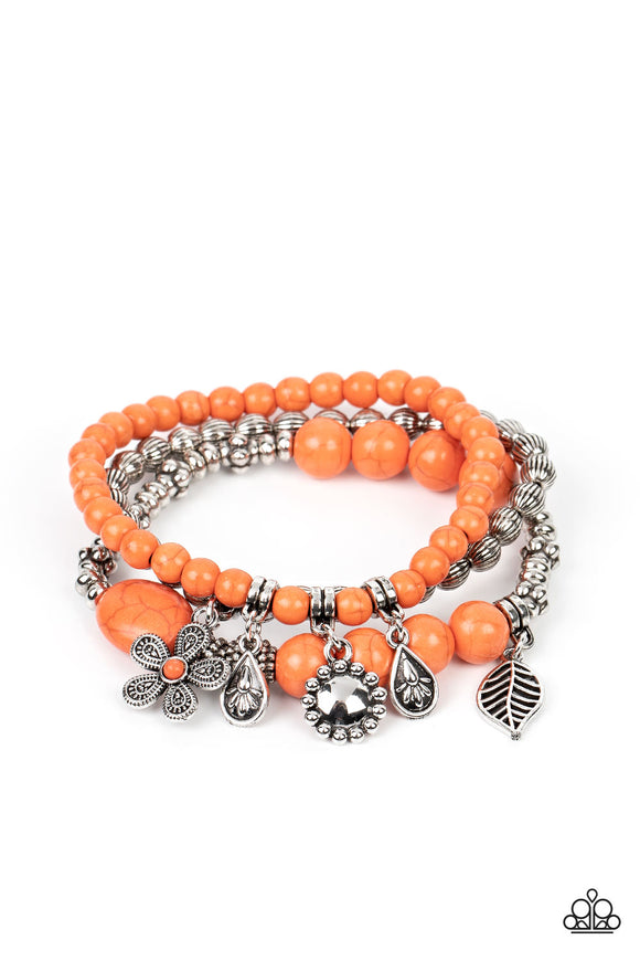 Individual Inflorescence - Orange Paparazzi Bracelet