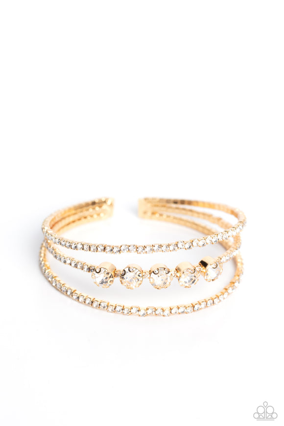 Lucid Layers - Gold Paparazzi Bracelet