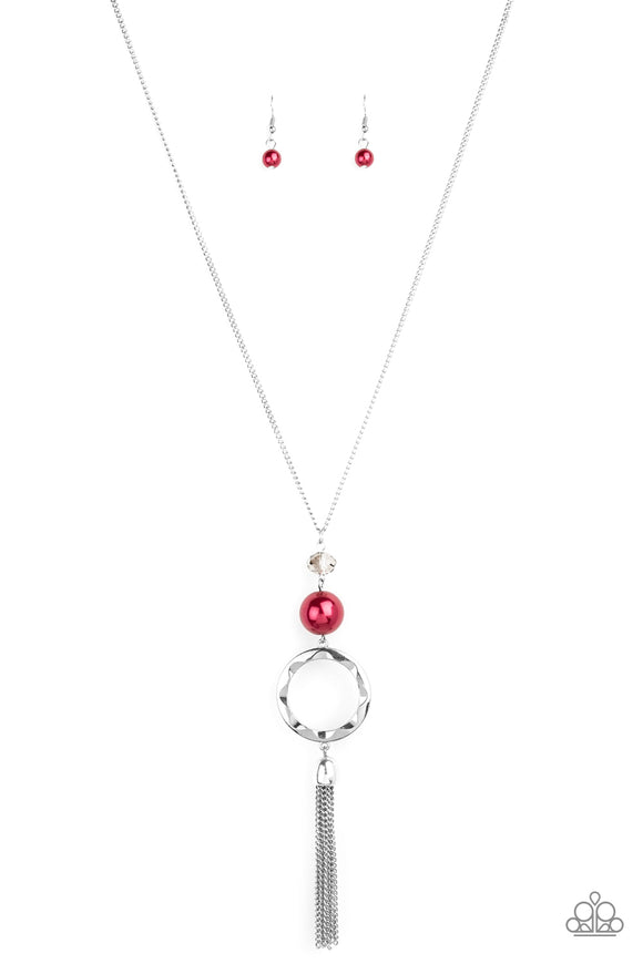 Bold Balancing Act - Red Paparazzi Necklace